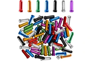 50Pcs Alloy Road Mountain Bikes Brake Tips Shift Cable End Crimps Durable Bike Inner Cable End Caps