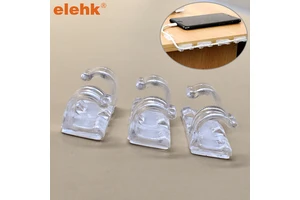 ELEHK Wholesale Acrylic Self-Adhesive Solar Cable Clip Black White Transparent Wire Clamp Multipurpose Management Tool