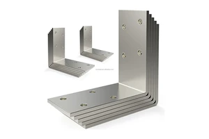Heavy Duty L-Shaped Galvanized Steel Bracket 90 Degree Angle Steel For Wooden Projects Stamped 90 Degree L-Shape Metal Brackets