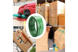 Wholesale Manual High Tensile Durable Green Black PET Strapping Band For Industrial Use 5mm-19mm Width 0.6-1.2mm Thickness