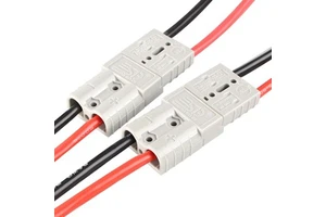 50A/120A Style Power Connector Cable Assembly with Red/Black Wires for EV & Battery Systems