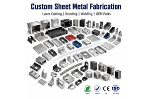 OEM Custom Sheet Metal Fabrication 5mm Stainless Steel Aluminum Laser Welding Services Metal Angle Support Bracket Bending Parts