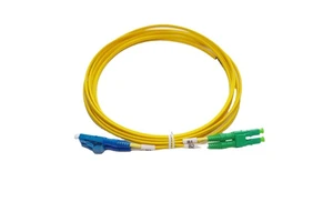 Carrier-Grade Dual Core Single Mode Fiber Patch Cord SC UPC To SC APC With PVC/LSZH Jacket And FTTH Use (Optional Lengths 1-5m)
