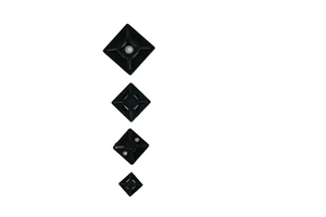 JN Adhesive Nylon White Fixed Wire Cable Tie Mounts