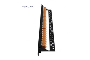 Manufacturer Wholesale Cat6/Cat5e/Cat6A 24 Port RJ45 Unshielded PoE Compatible 1U Rack Mount Patch Panel with T568A/B Wiring