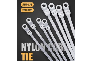 Screw Hole Fixing Head Self-locking Round Head Cable Tie, Circular Hole Cable Tie, Cold Resistant and Corrosion Resistant