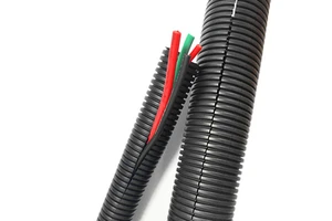 Flexible Car Wire Conduit Cover Black Polyethylene Opened Corrugated Pipe Split Wire Loom