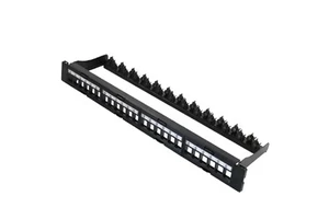 19'' 1U Detachable Empty Patch Panel 24 Port CAT6A CAT6 CAT5E RJ45 STP/UTP Removable Unloaded Blank Patch Panel
