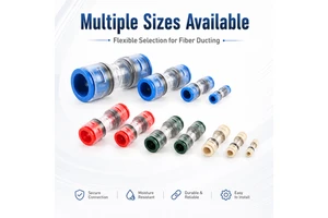 IP68 Waterproof Microduct Straight Connector Push Fit Micro Pipe Coupler Direct Buried Fiber Optic Telecommunication Joint