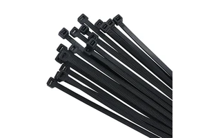 4*150mm China Supplier CE RoHS Self-Locking Nylon PA66Black Cable Tie Heavy Duty Premium Plastic ZipTie Wraps Wire Tie