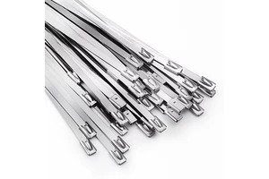 304 Stainless Steel Cable Ties 4.6x200mm Heavy Duty for Industrial Wiring (100pcs/pack)