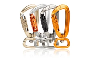 4KN Aluminum Custom Carabiner Clip For Dog Leash Swivel Dog Carabiner Snap Hooks For Pets, Camping, Backpack, Keychain Clip