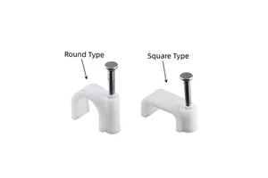 White and Black 25MM round Cable Clips Circle Plastic Cable Clips CHR-25MM