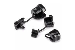 Nylon 66 4K-4 UL94V-2 Flame Retardant Strain Relief Bushing Complete Power Cord Buckle Black/White Plastic Cable Clamp Wire Clip