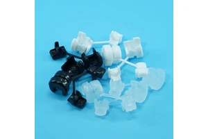 Power Cord Clips Cable Sleeves Case Mounting Clips Plastic Cable Clips 4K-Transparent/White/Black Prevents Slipping & Damage