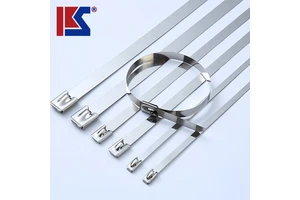 High Temperature Resistant Industrial Electrical Self-Locking Steel Cable Ties 4.6mm X 100mm