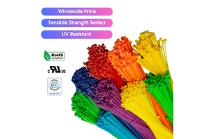 Ziptie Nylon 66 Cable Ties 100mm to 300mm Various Automotive Colors High Tensile Strength Wholesale Sale