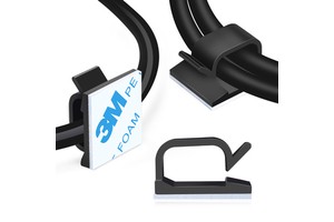 Plastic Flat Cable Clip Wire Clip Cable Gripper Data Cable Fixing Outdoor Light Adhesive Clips