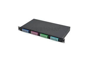Factory Supply High Density 48 Ports 96 Core Fiber Optical Patch Panel 19 Inch MPO 1U Rack Mount for Data Center Computer Room