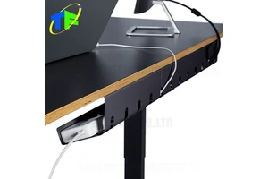 Custom OEM Heavy Duty Black Steel Under Desk Cable Wire Management Tray