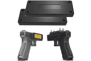 Customized Powerful 35lbs 43lbs Gun Magnetic Holder Rubber Coated Desk and Car Mounted Permanent Adhesive Bracket