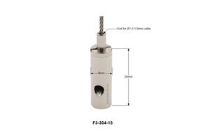 Adjustable Stainless Steel 26mm Nickel Plated Side Exit Cable Grippers Wire Rope Gripper for Led Panel Light Hanging System