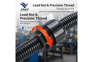 PG21 Waterproof Connector for Outdoor Cable Entry, IP68 Plastic Conduit Fitting with Anti-Lock Slot