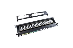 Cat6A FTP Patch Panel 24 Port Shielded Unshielded Customized Patch Panel For Cat5e Cat6 Cat6A Cat7 Module