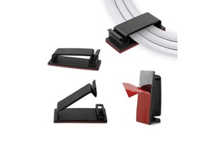 Black Cable Organizers Wire Clips Cord Holder Cable Management Wire Organizer Clips With Strong Adhesive