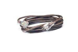 16/3 12ft Power Retractable Electrical Outdoor Extension Cord 13A 125V Heavy Duty Waterproof Multi Socket US Plug Copper Lighted