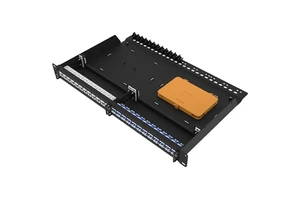 1U 24 Port SC Fiber Optic Patch Panel FCP2-24 Black for FTTH Use Cold Rolled Steel 30 Year Warranty