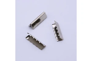 Custom Clamping Cap End Tips Custom Metal Tip Belt Cord End Clips