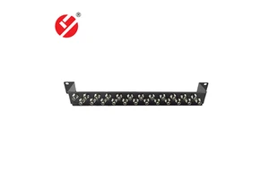 LIYUAN 19'' 1U 24 Port BNC Patch Panel Black for Networking Model LY-PP-BNC02-24P China