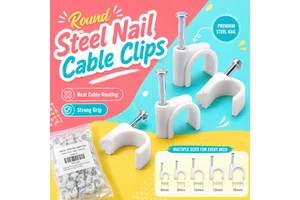 Factory Price Steel Nail Cable Clips Circle and Flat Plastic Wall Wire Management Clips for Professional Electricians