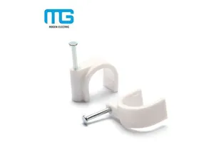 100pcs/bag 12mm Nylon Electric Wire Circular Cable Clips