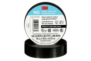 6 Mil Multipurpose Flame-retardant 3M 165 Vinyl Insulating Tape for Harnessing and Bundling of Wires and Cables