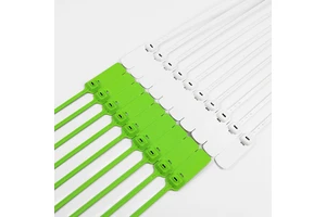 Customized Logo 350mm Nylon Self-Locking Cable Ties with Serial Number Tamper-Evident Disposable Security Container Seal