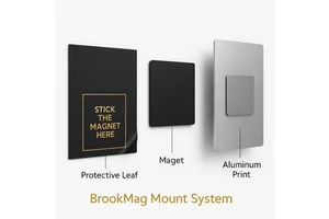 Industrial Rubber Magnetic Sheets Adhesive Plate Frame Holders Wall Mounting Kit Soft Rubber Magnets Wall Mount for Metal Prints
