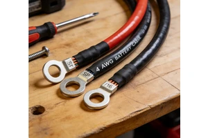 Easy-Install Power Cable Wiring Harness Manufacturers With 5/16" Ring Terminals SP Secure Crimped Connections Wiring Harness