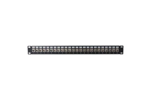 Wholesale 24 Port RJ45 Cat6a Patch Panel Network Wiring Metal Patch Panel FTP Cat6a RJ45 Patch Panel