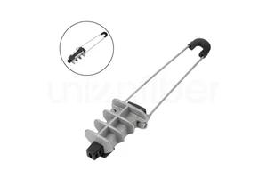 FTTH Anchor Clamp Series Fiber Optic Drop Cable Support Tensioner Dead End Wedge Type Aluminum Alloy Plastic UV Protected