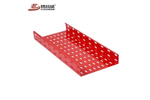 300 X 50 mm Cable Support Systems Manufacturer Red Anti-corrosion Electric Perforated Cable Trays