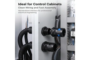 Solar Push in Connector for AD Corrugated Conduit, Quick Lock Cable Gland M