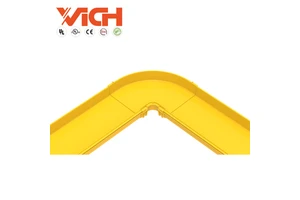 Vichnet Yellow Fiber Optic Raceway 120 240 360 MM System Connector for Data Center Cable Duct End Cap Abs Pvc