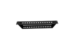 1U BNC Connector 16 Port CATV Patch Panel with Dust Cover DIMAN Brand Black Galvanized Sheet Telecom Use