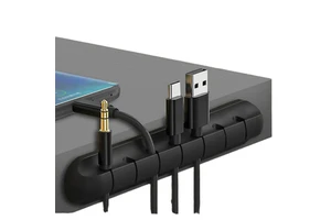 Self-Adhesive Silicone Cable Clips Plastic Cord Holder with Charging Accessory Hooks for Office Home Living Room Desk