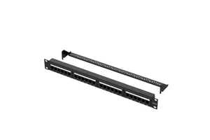 ZHEFAN 19inch Rack 1u Cat 6 Patch Panel Cat6 Unshielded Utp 24 Port Unloaded Patch Panel With Cable Management