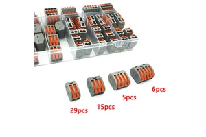 55 Pieces Insulation Fast Wire Connector Multi Sizes Electrical Cable Connector Convenient Wire Terminal