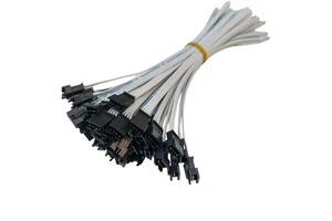 Custom Length White Flat Ribbon Extension Cable Dual Row Black Housing Connector Electronic Equipment Wire Harness