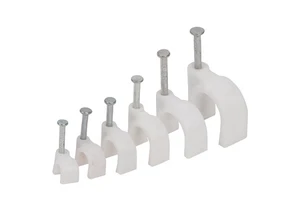 Round Circle Wall Wire Steel Nail Plastic Cable Clip 4mm 5mm 6mm 7mm 8mm 9mm 10mm 12mm 14mm 16mm 18mm 20mm 22mm 25mm 30mm 32mm